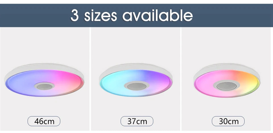 LED Smart Ceiling Lamps RGB APP Remote Control Dimming Modern Home Lighting Music Light with Speaker For Living Room Bedroom
