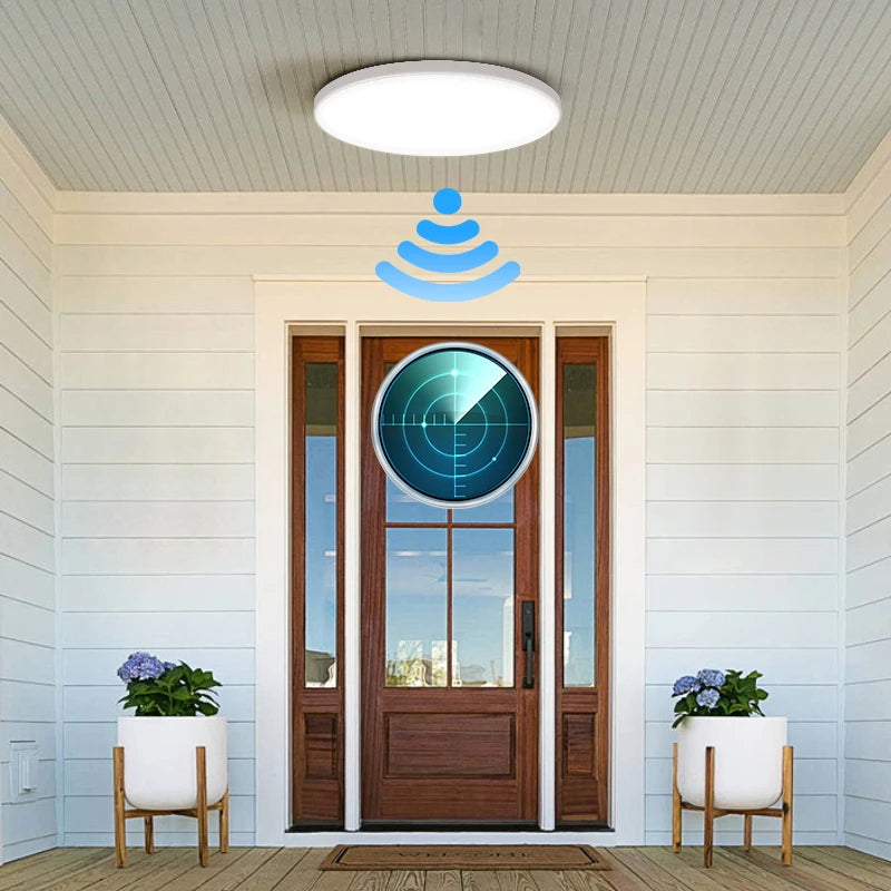 Motion Sensor Ceiling Light Radar Sensor LED Light Smart Lamp 220V/110V For Corridor Entrance Human Motion Ceiling Lamp Panel