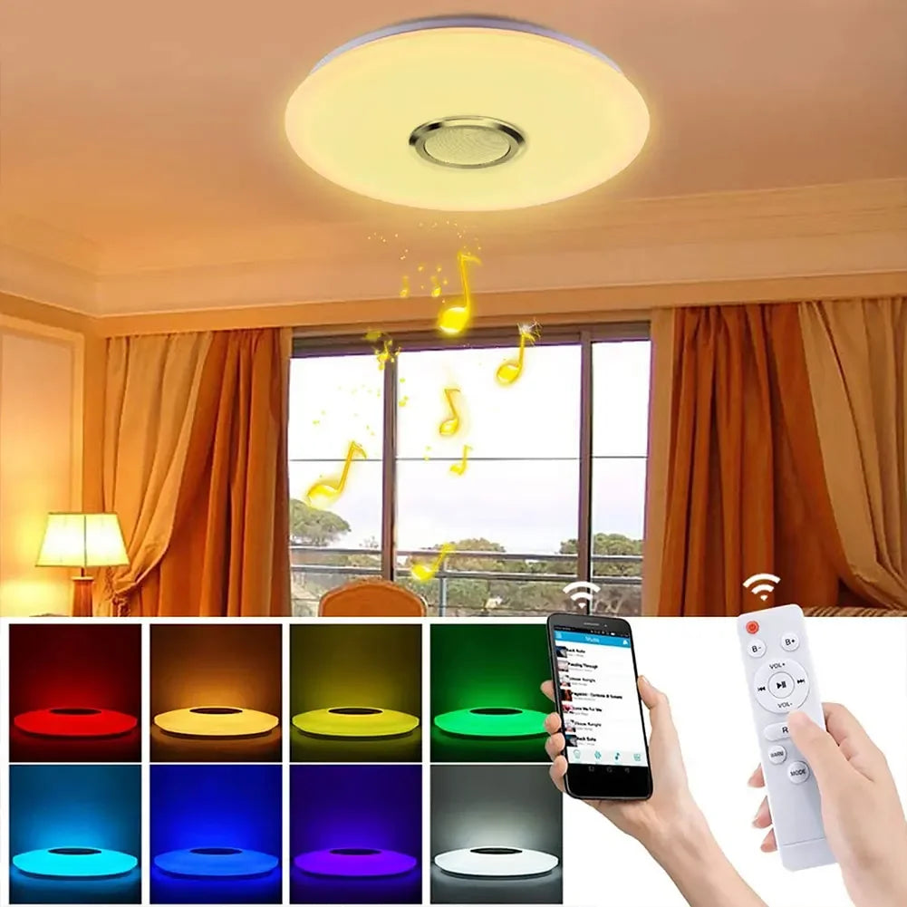 Smart Ceiling Lights Round Modern Ceiling Lamps RGB Dimming Home Lighting APP Bluetooth Music Light With Remote Control For Home
