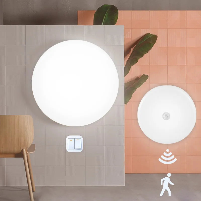 Motion Sensor Ceiling Light Radar Sensor LED Light Smart Lamp 220V/110V For Corridor Entrance Human Motion Ceiling Lamp Panel