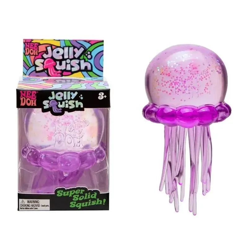 NeeDoh Jellyfish Sensory Toy, Soft Squishy Stress Relief Squeeze Fidget Toy for Kids & Adults