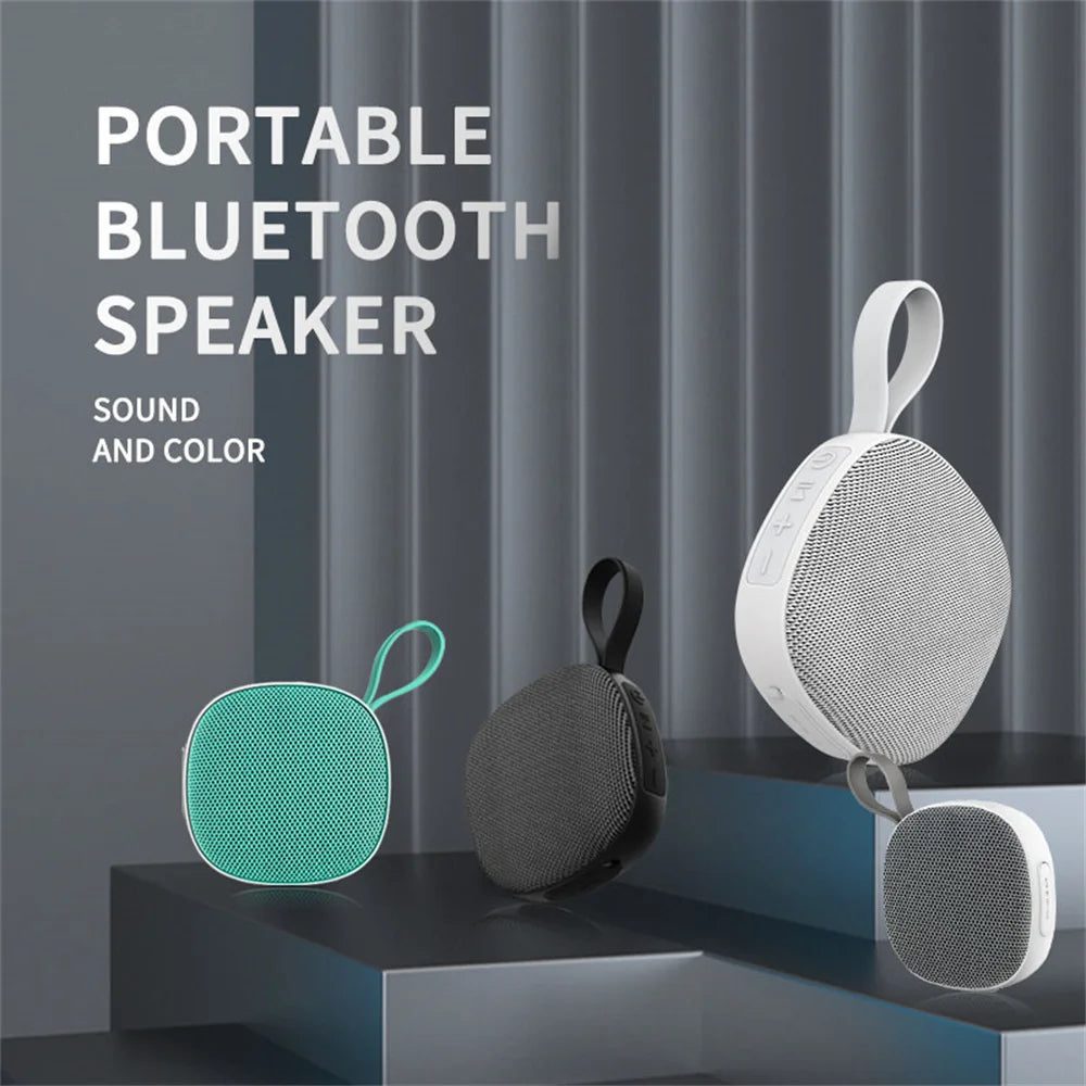 Portable Bluetooth Speakers Wireless Waterproof IPX6 TWS Fabric Mini Subwoofer Card Magnet Small Stereo Audio Player