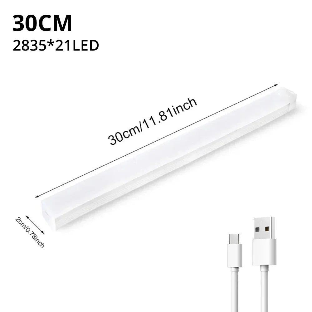 Motion Sensor Light Wireless LED Night Light USB Rechargeable Night Lamp Cabinet Wardrobe Lamp Staircase Backlight For Kitchen 1