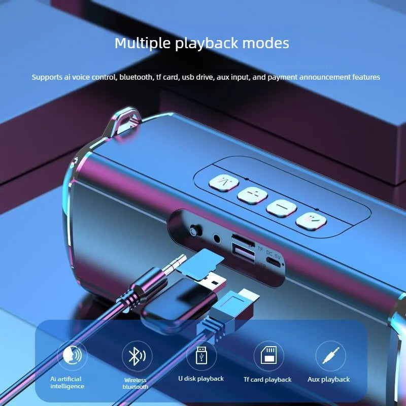 Bluetooth Audio Dual Speakers Diaphragm Bluetooth Small Speakers Loud Volume Subwoofers Plug-in Cards Wireless Speakers