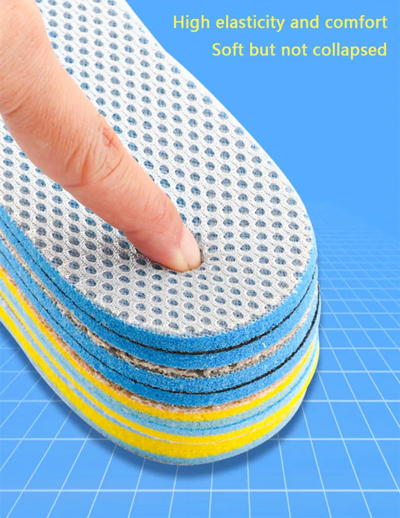 NEW Soft and Thickened Shock Absorption Basketball Insole Double Sided Breathable and Sweat Absorbing Elastic Sports Insole,