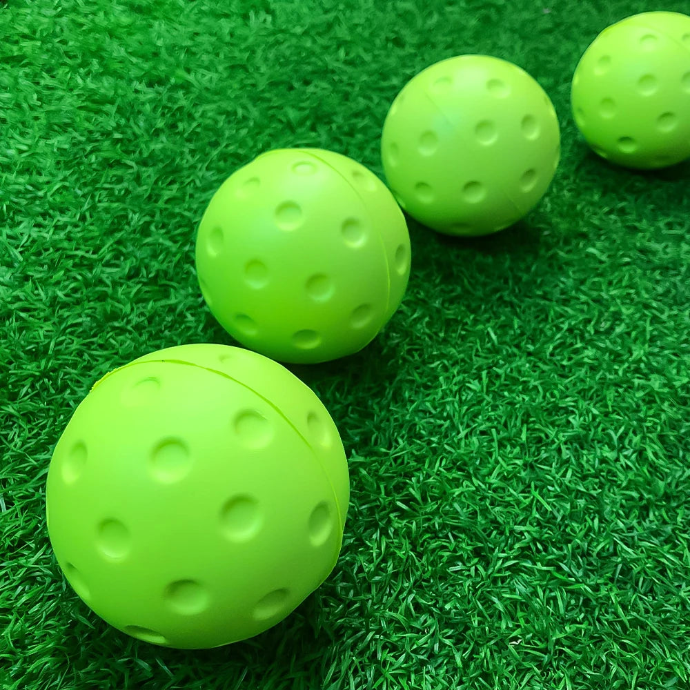 3Pcs/Box Quiet Foam Pickleballs Perfect for Indoor & Outdoor Practice & Training PU Foam Material for Reduced Noise 2 Colors