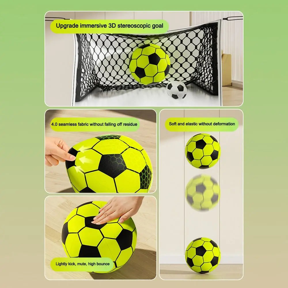 High-Elastic Silent Football Easy to Grip Lightweight Low Noise Foam Soccer Ball 21/24CM Squeezable Indoor Training Ball