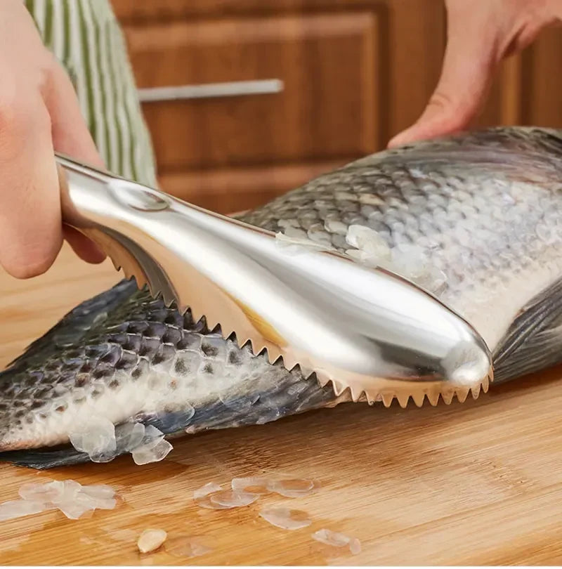 Stainless Steel Fish Cleaning Knife Skinner Fish Skin Scraper Scales Fishing Cleaning Kitchen Cooking Kitchen Gadget