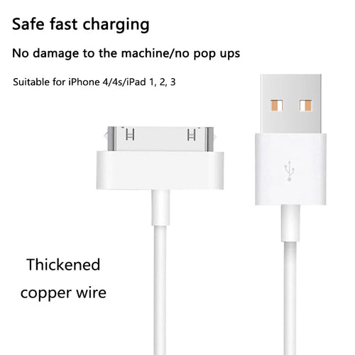 30 Pin Cord Adapter Accessories For IPhone 4 4s 3G 3GS IPad 1 2 3 IPod Touch Charging Data Cable Usb Charger Phone Accessories