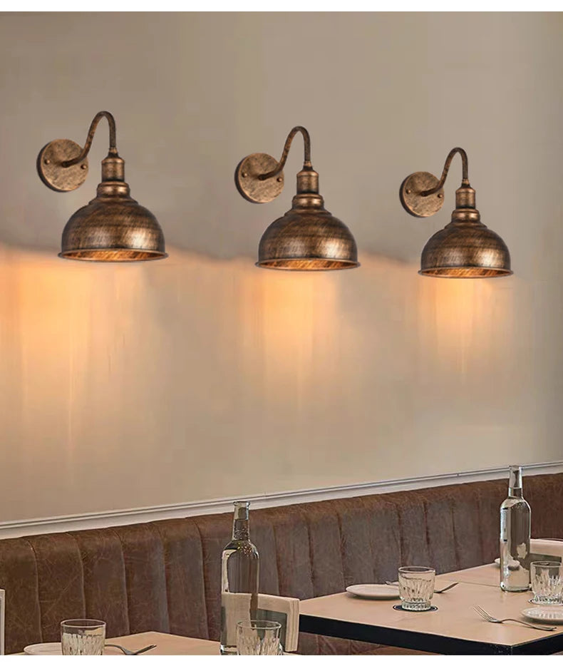 Loft Retro Industrial Indoor Wall Lamp Minimalist garden light Iron Lamp Restaurant Corridor Balcony Wall Light