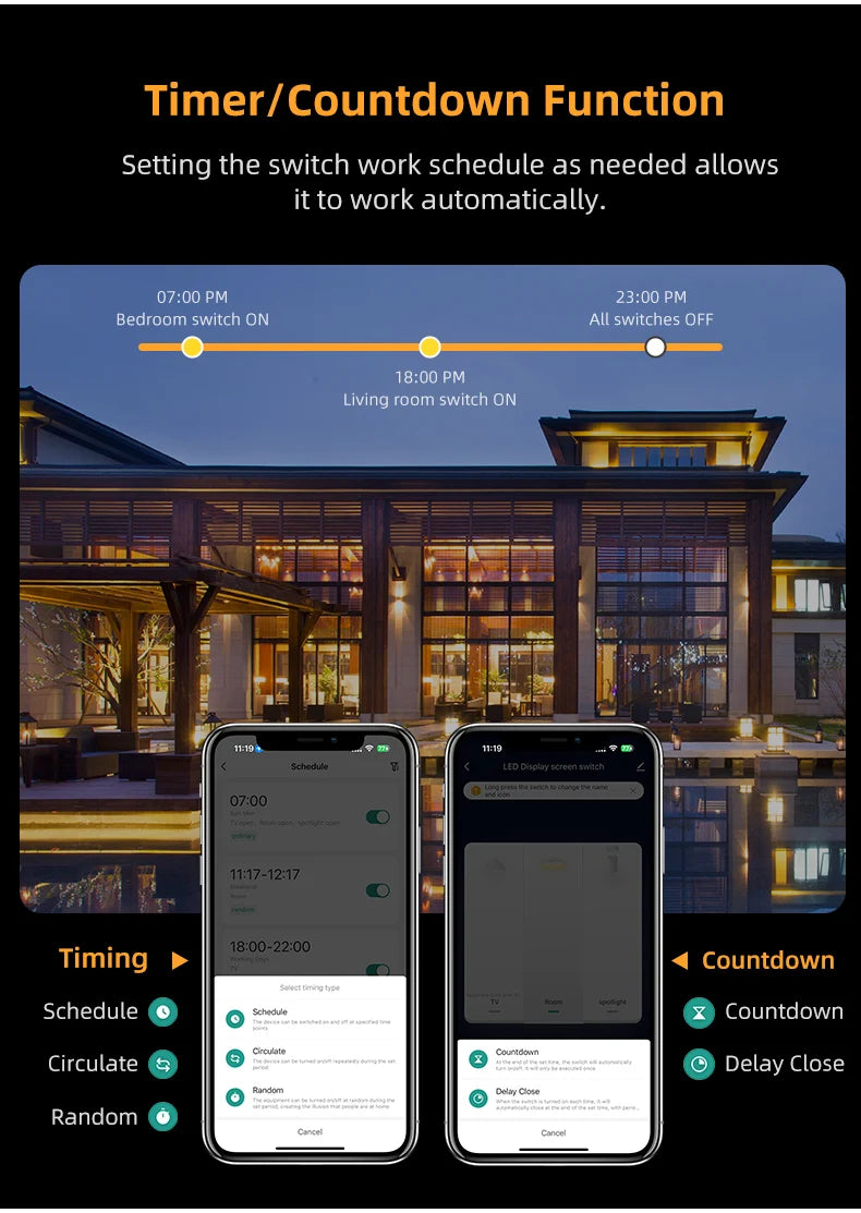 Hotel Name Lux-ury Sm-art Lighting Switch with Display Voice Control Sm-art Home Products