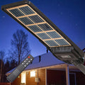 Motion Sensor Solar Outdoor Lights Double Side 200W 70000LM LED Garden Floodlights Dimmable Remote Control Street Lamp