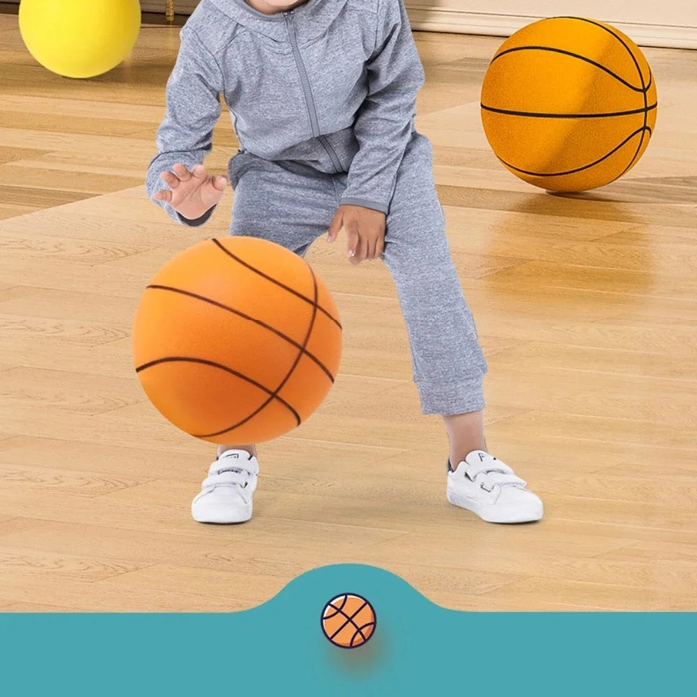Silent Foam Basketball  Cloth Wrapped Sensory Ball For Kids Indoor Play Motor Skills Safe Toy Fitness