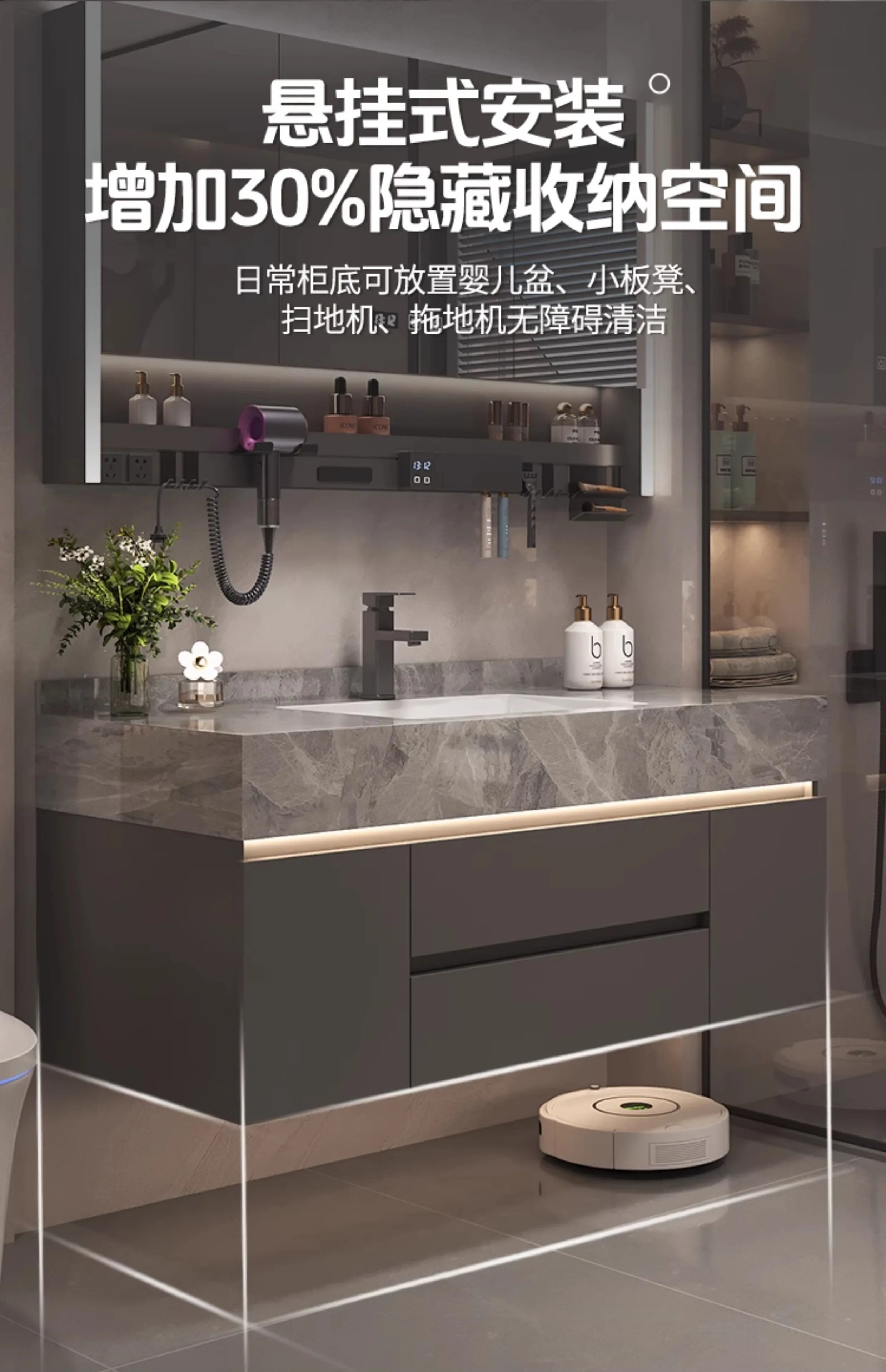 Simple Luxury Bathroom Cabinets Washbasin Vintage Toilet Drawer Bathroom Cabinets Storage Mirrors Mobili Per La Casa Furniture