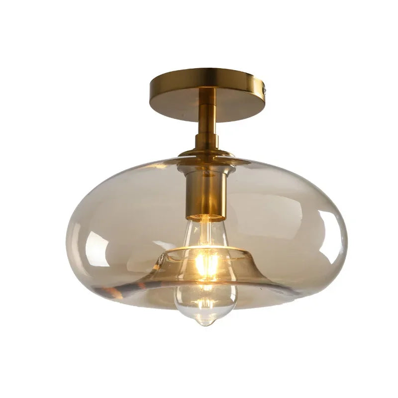 Modern LED Glass Ceiling Light Minimalist Cloakroom Balcony Bedroom Dining Room Lighting Hallway Lamp Indoor Lighting Lampara