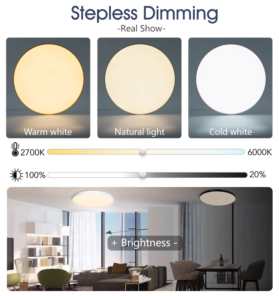 30W 36W Smart LED Ceiling Light RGB Dimming APP TUYA Remote Control Timing Indoor Home Decor Bluetooth WIFI Bedroom Living Room