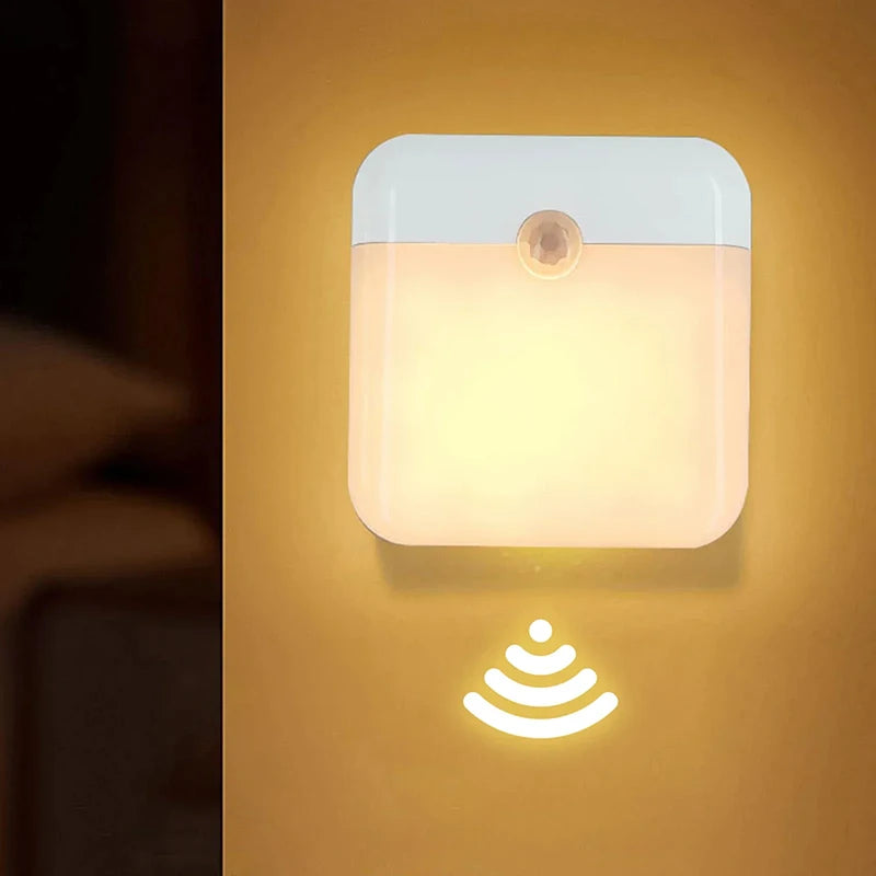 LED Light Smart Human Sensor USB Charging Square Lamp Emergency Automatic Lighting for Bedroom Kitchen Hallway Cabinet Lights