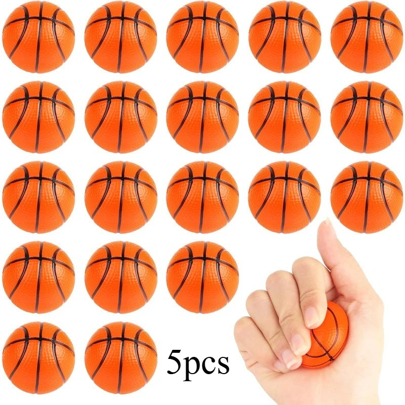 Mini Basketball Stress Balls Basketball Foam Sports Balls Small Squeeze Anxiety Bulk Toy Ball for Kids Basketball Party Supplies