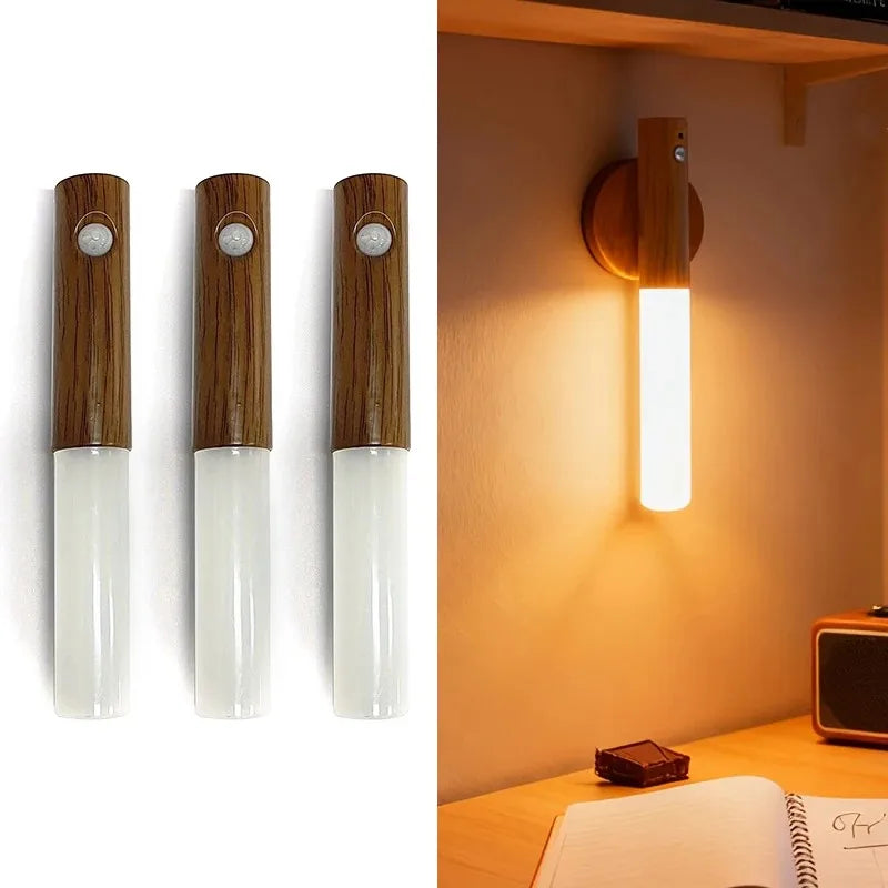 Smart Sensor Night Light Rechargeable LED Wall Light Magnetic Lamp Suitable for Bedroom Corridor and Stair Wall Night Light