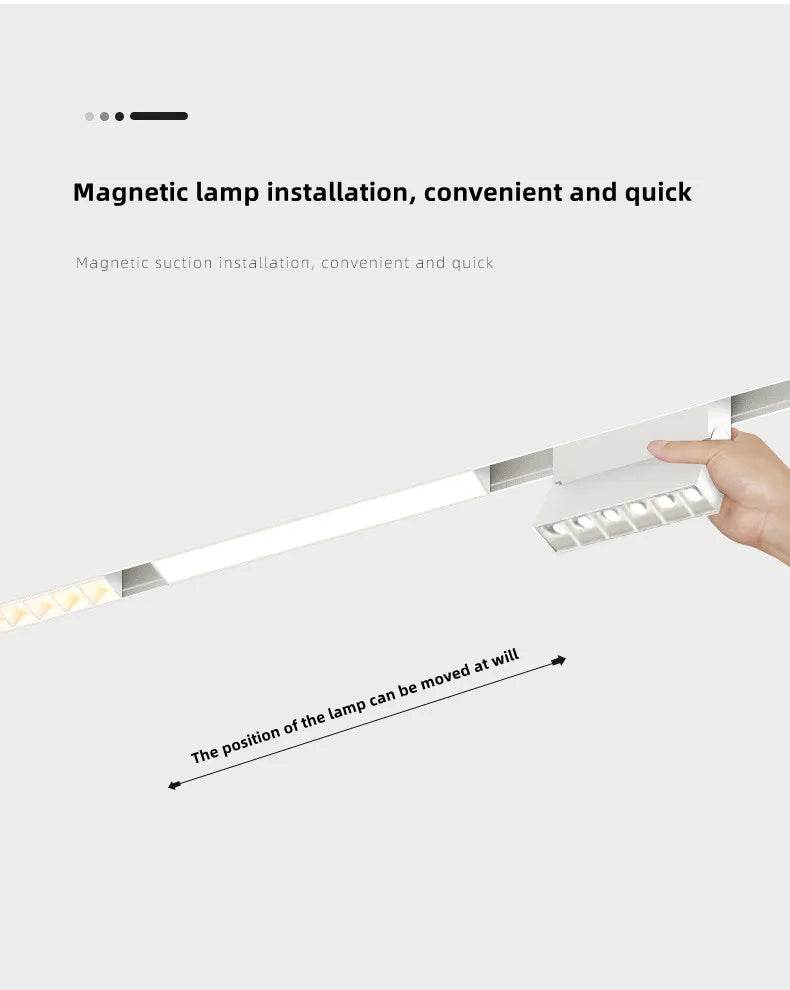 New White Tuya Smart LED Track Light Embedded Masterless Lighting lamp Living Room Light Voice Control Magnetic Track Light