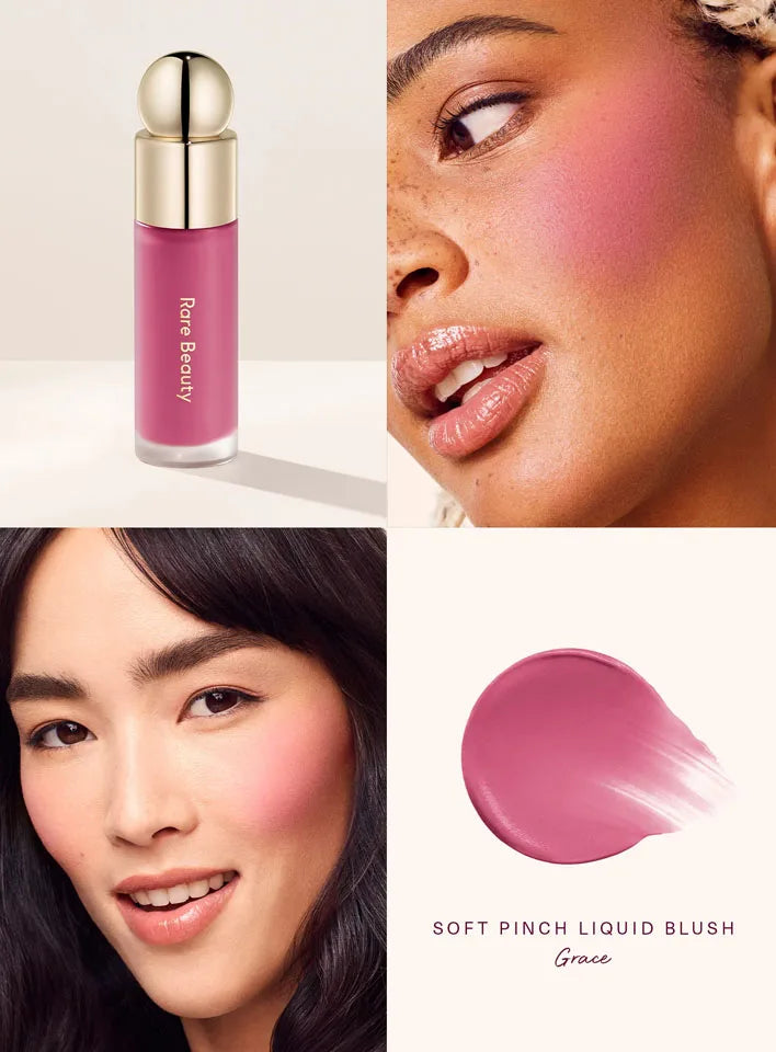 Rare Beauty Creamy Powder Blush Soft Focus Luminous Glow Buildable Pigment Lightweight Long Lasting Non-Fading Rosy Cheek Makeup
