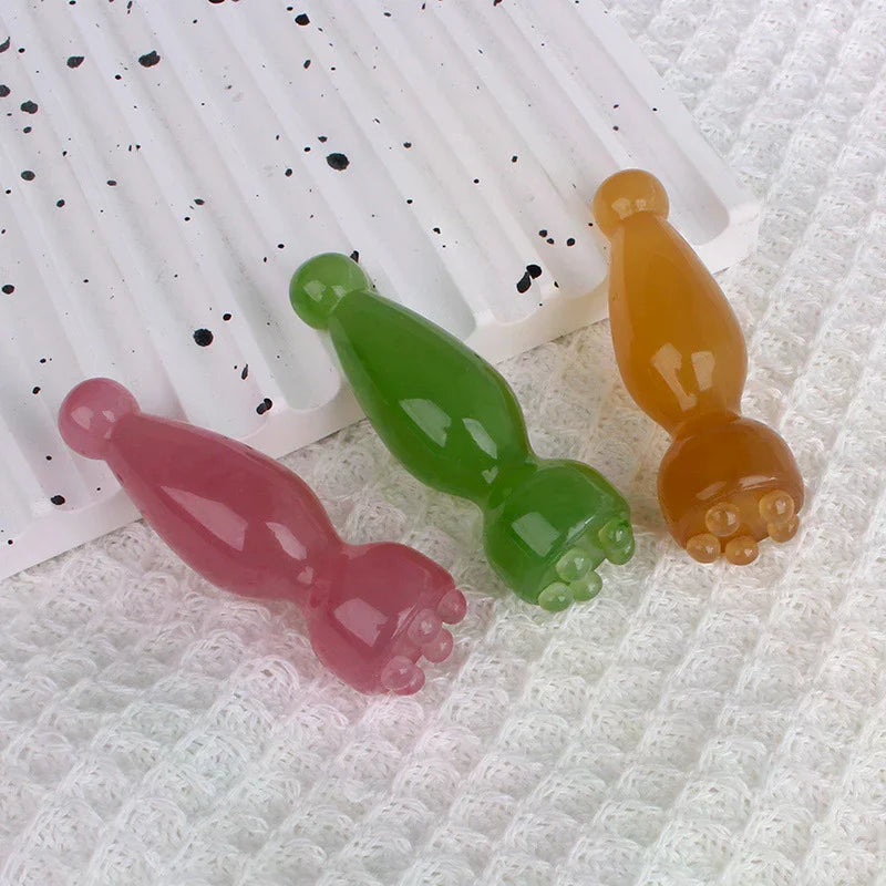 Smooth Face Massage Tools Resin Gua Sha Face Skin Care Massage Sticks Lotus Seedpod Shape Massager Facial Physiotherapy Tool