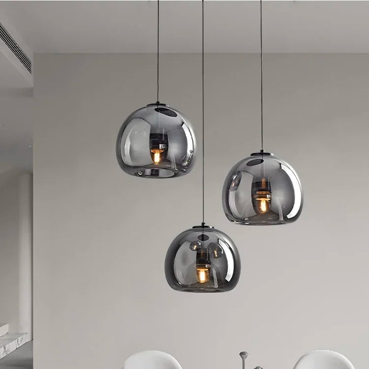 Nordic Modern Glass Ceiling Lamp Bedroom Bedside Restaurant Kitchen Bar Island  Hanging Led Chandelier Lights Indoor Lighting